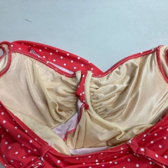 TALBOTS Women’s Tankini Orange & White Size 14 Underwire Bra - Picture 11 of 11